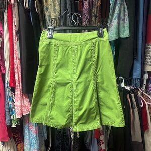 Boden Bright Green A-Line Skirt